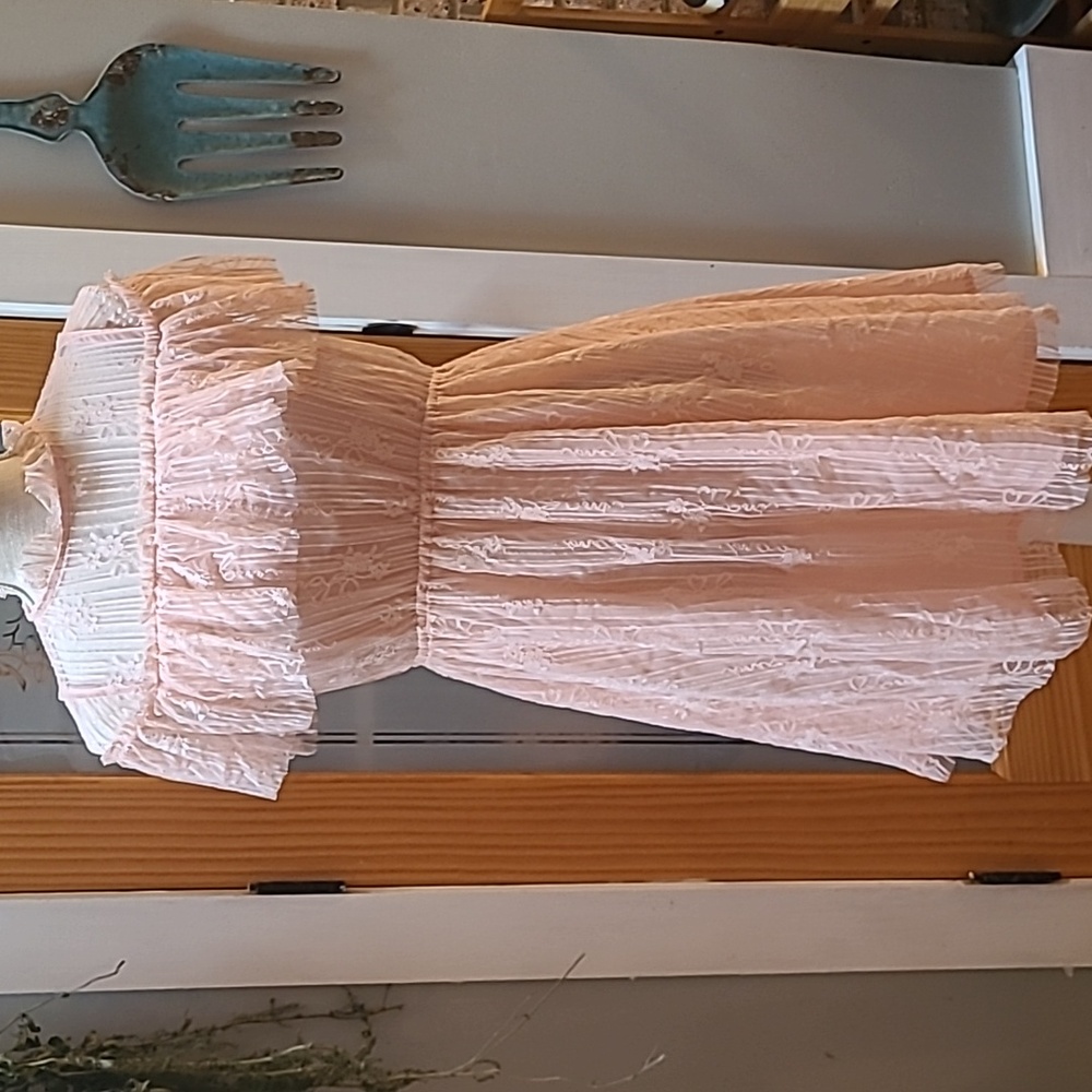 Pink lace dress